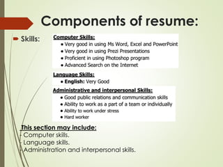 Cv writing session | PPTX