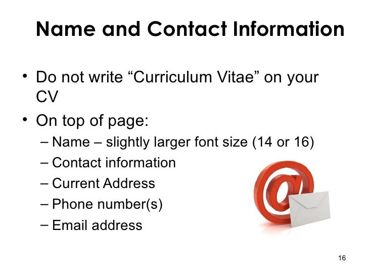 cv writing workshop cv font size