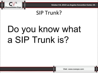 Upselling SIP trunking