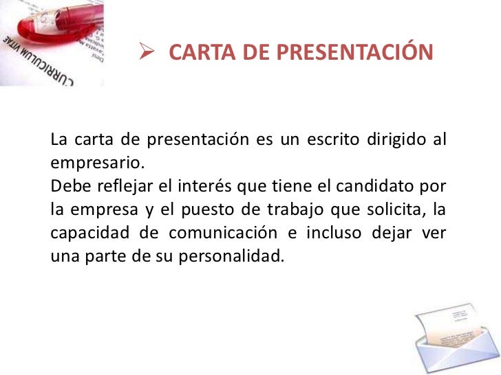 Cv y carta de presentación Cv y carta de presentación