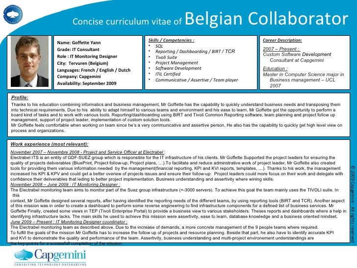 cv one page yann goffette cv in one page