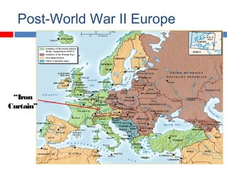 Post-World War II Europe
“Iron
Curtain”
 