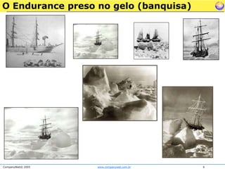 O Endurance preso no gelo (banquisa)