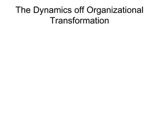 The Dynamics off Organizational
Transformation

 