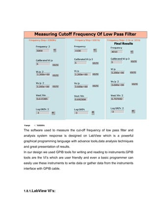 Measuring the cutoff frequency of a low pass filter | DOC