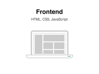 Frontend
HTML, CSS, JavaScript
 