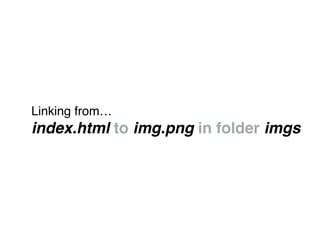 Linking from…"
index.html to img.png in folder imgs
 