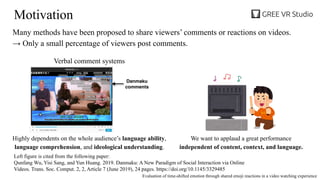 Evaluation of time-shifted emotion through shared emoji reactions in a video watching experience - Cyberworlds2022