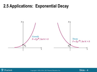 Copyright © 2020, 2016, 2012 Pearson Education, Inc. Slide - 4
2.5 Applications: Exponential Decay
 