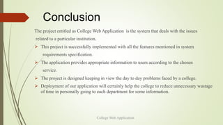 College Web Application | PPTX