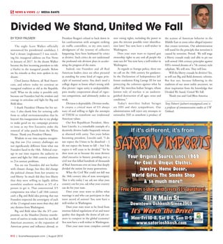 R12  | SceneNewspaper.com | August 2015
NEWS & VIEWS  //  MEDIA RANTS
BY TONY PALMERI
The night Scott Walker officially
announced his presidential candidacy, I
had a dream (nightmare?) I was watch-
ing his inaugural address on Fox News
in January of 2017. In the dream Walker
became the first incoming president to ride
a Harley in the inaugural parade. Below
are his remarks as they were spoken in my
dream:
Chief Justice Roberts, all Real Ameri-
cans, and others: today we continue an
inaugural tradition as old as the Republic
itself. What we do today is possible only
because our Founders had the wisdom and
courage to articulate and fight for Big and
Bold ideas.
I thank President Obama for his ser-
vice. I also thank him for resisting calls
from so called environmentalists that he
boycott this inauguration due to my pledge
to make good on my campaign promise
to issue as my first Executive order the
removal of solar panels from the White
House. Thank you President Obama.
Wisdom in our time requires recogniz-
ing that our 21st century challenges are
not significantly different from what our
Founders faced in the 18th. Political cour-
age in our time requires the audacity to
assert and fight for 18th century solutions
to 21st century problems.
You see our Founders did not bother
with climate change, but they did change
the political climate from hot tyranny to
cool liberty. So much did they love liberty
that they were willing to legally define
nonwhite southern workers as 3/5 of a
person to get it. That controversial 3/5
compromise was what I call 18th century
cool; a Big and Bold idea proving that our
Founders respected the sovereignty of each
of the 13 original states more than they did
any dictates from Washington.
Big and Bold ideas like the 3/5 com-
promise, or the Manifest Destiny resettle-
ment of natives to make room for our Real
American ancestors, or the expansion of
American power and influence abroad, or
President Reagan’s refusal to back down in
his confrontation with arrogant striking
air traffic controllers, or my own state’s
abridgment of the tyranny of collective
bargaining, have been lambasted by critics
as divisive. Such critics do not understand
the profound role division plays in acceler-
ating the progress of the states.
Indeed, our Founders and all Real
American leaders since are often pictured
as standing for some kind of vague prin-
ciple of national unity. You don’t need a
college degree to know what’s wrong with
that picture: vague unity is undependable,
puts mushy cooperation ahead of vigor-
ous competition, and ultimately makes us
weak.
Division is dependable. Division works.
It creates a critical mass of US always
wary of and willing to fight the attempts
of THEM to transform our traditional
American values.
Our first Republican President, Abra-
ham Lincoln, is a remarkable example of a
decisively divisive leader frequently miscast
as obsessed with unity. Two years before
becoming president, Lincoln said, “I do
not expect the Union to be dissolved -- I
do not expect the house to fall -- but I do
expect it will cease to be divided.” Yet he
then went on to become the most divisive
chief executive in history, presiding over a
civil war that killed hundreds of thousands
of Real Americans over an issue that deeply
divided the nation for many generations.
What the Civil War could not kill was
the 18th century idea of state sovereignty.
That is why today I say ask not what your
country can for you, ask what your country
can do for your state.
Does your state want to define what
marriage is and who can participate in that
most sacred of unions? You now have a
well-wisher in Washington.
Does your state want to be freed from
onerous federal regulations of air and water
quality that degrade the desire of job cre-
ators to compete in the global economy?
You now have a well-wisher in Washington.
Does your state want complete control
over voting rights, including the power to
pass the strictest possible voter identifica-
tion laws? You now have a well-wisher in
Washington.
Does your state want to expand gun
ownership rights to any and all people the
state sees fit? You now have a well-wisher in
Washington.
As regards to foreign policy, there too
we call on the 18th century for guidance.
In the Declaration of Independence Jef-
ferson condemns King George III for not
protecting the colonists against what he
called “the merciless Indian Savages, whose
known rule of warfare is an undistin-
guished destruction of all ages, sexes and
conditions.”
Today’s merciless Indian Savages
are ISIS and their sympathizers. Our
administration will reject any attempts to
rationalize ISIS as somehow a product of
the actions of American behavior in the
Middle East or some other alleged injustice
that creates terrorism. Our administration
will stand for the principle that terrorism is
caused by terrorists. Period. We will wage
a liberty crusade ready and able to pit our
well-armed 18th century principles against
ISIS’s twisted dreams of a 7th century style
caliphate. We will win. They will lose.
Will the liberty crusade be divisive? Yes,
as will our Big and Bold domestic reforms.
But fear not, because following in the
tradition of our most noble ancestors, we
draw inspiration from the knowledge that
Divided We Stand, United We Fall.
Thank you and God Bless America.
Tony Palmeri (palmeri.tony@gmail.com) is
a professor of communication studies at UW
Oshkosh.
Divided We Stand, United We Fall
 