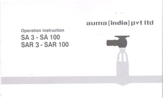 ". :,.
aUR1a [india] pvt Itd
Operation instruction
SA 3 - SA 100
SAR 3 - SAR 100
"
63
 