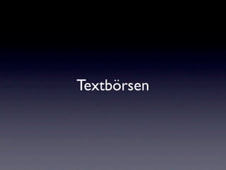 Textbörsen
 