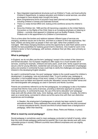 Cwc Handout2 Pedagogy Paper | PDF | Daycare and Pre-School | Parenting