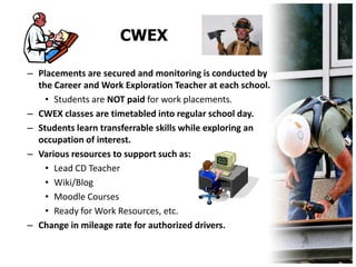 Cwex and apprenticeship credits 2012 | PPTX