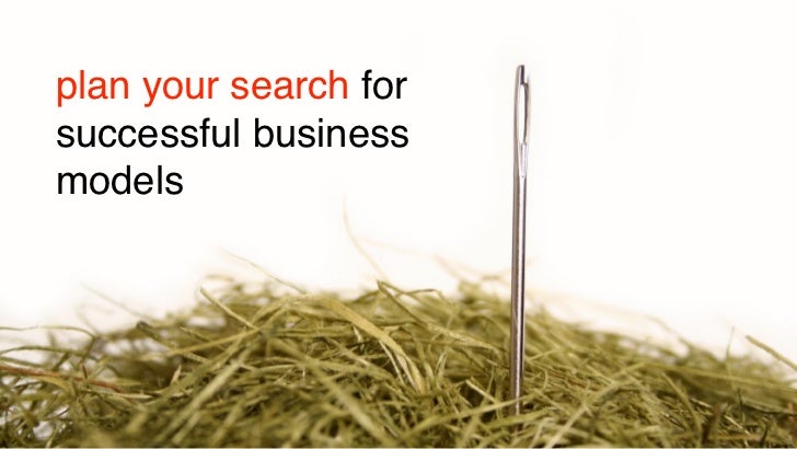 plan your search forsuccessful businessmodels 