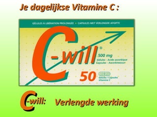 Je dagelijkse Vitamine C : C -will: Verlengde werking 