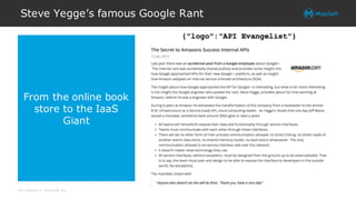 All contents © MuleSoft Inc.
From the online book
store to the IaaS
Giant
Steve Yegge’s famous Google Rant
 