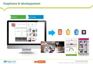 UX design & innovation | 26/09/16
Copyright © 2016 Capgemini and Sogeti – Internal use only. All rights reserved. 34
Graphisme & développement
 