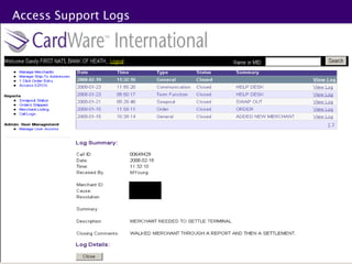 Access Support Logs
 