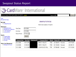 Swapout Status Report
 