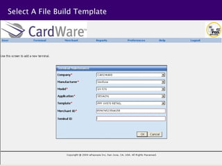 Select A File Build Template
 