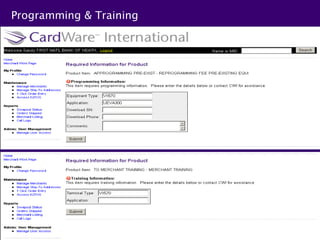 Programming & Training
 