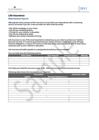 Life Insurance Retneton Packet Example.pdf Cwm Financial Planning_sample_confidential | PDF