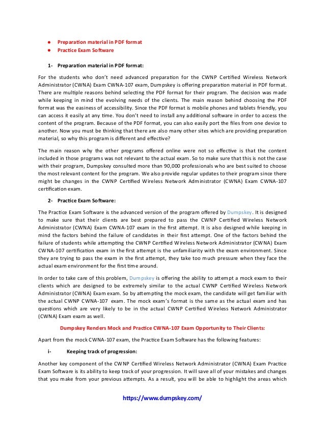 Reliable CWNA-107 Dumps Ebook