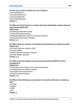 CWNP Python Network Administrator and Engineer CPNAE-101 Certification ...