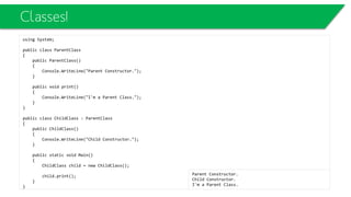 Now we can add all objects to a common list of IWaterable and just call ConsumeWater()
for each IWaterable object (they are all Waterable now!)
List<IWaterable> waterables = new List<IWaterable>() {“human1”, “human2”, “human3”,
“animal1”, “animal2”, “car1”, “car2”};
foreach(IWaterable waterable in waterables)
waterable.ConsumeWater();
Look how nice the code is and how clear the relation is. When we implement an interface we are
just saying that this interface provides a certain functionality for us (and others may freely have this
functionality as well.)
IWaterable
Human Animal Car
Implementation
and not
inheritance!
 