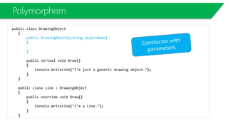 using System;
class Employee
{
private string _name;
public string Name
{
get { return _name; }
set { _name = value; }
}
}
Reference VS Value Types
 