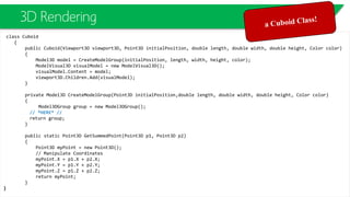 Modelvisual3d Class WPF L03-3D Rendering and 3D Animation | PDF