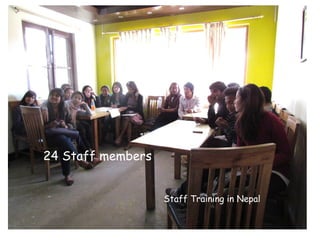 24 Staff members


                   Staff Training in Nepal
 