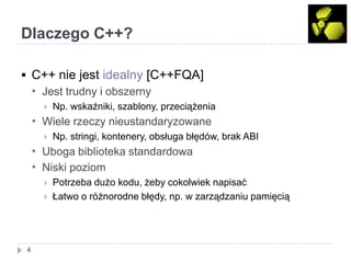 C++ w programowaniu gier | PPTX