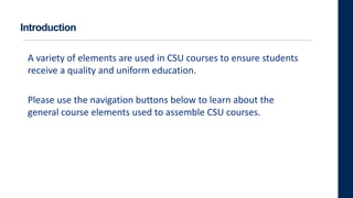 CW Reading 1.3 Course elements | PPTX