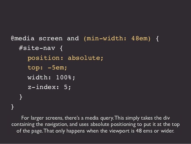 Media Screen And Min Width 48em