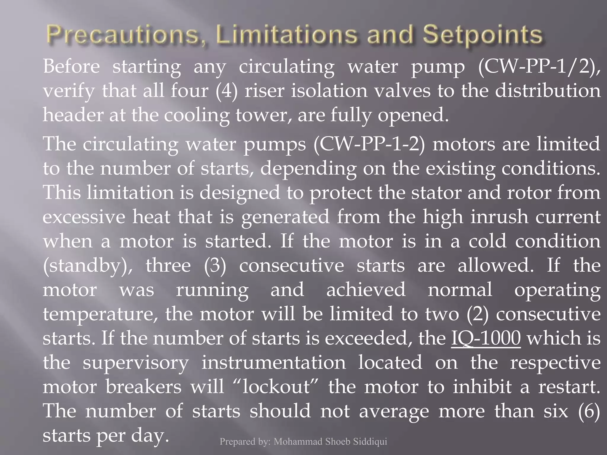 Cooling water (CW) system | PPSX