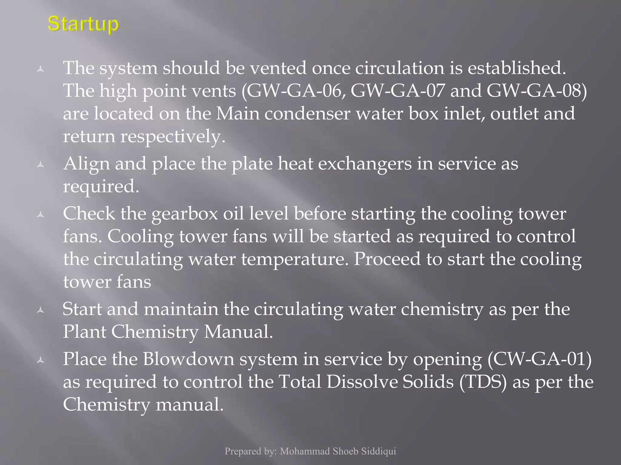 Tg Fitting In Cw System.pdf Cooling water (CW) system | PPSX