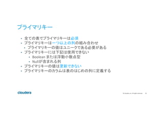 #cwt2016 Apache Kudu 構成とテーブル設計 | PDF