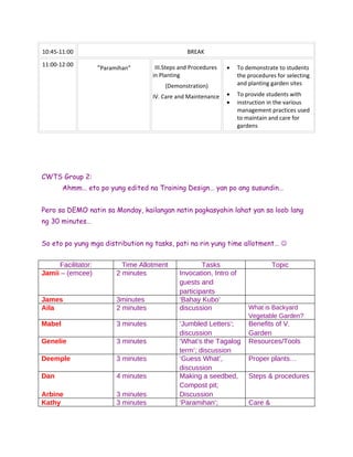 C W T S 2 Backyard Vegetable Garden | DOC