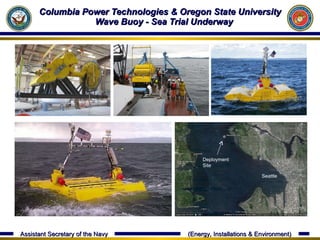 Columbia Power Technologies & Oregon State University Wave Buoy - Sea Trial Underway Seattle Deployment Site 