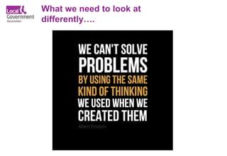 What we need to look at
differently….
 