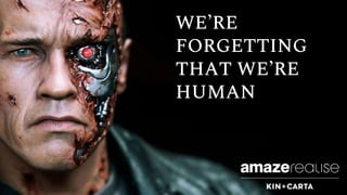 WE’RE
FORGETTING
THAT WE’RE
HUMAN
 