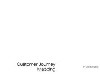 Customer Journey
Mapping

In 30 minutes

 