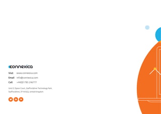 Visit w ww.connexica.com
Email i nfo@connexica.com
Call +44(0)1785 246777
info@connexica.com
www.connexica.com
 