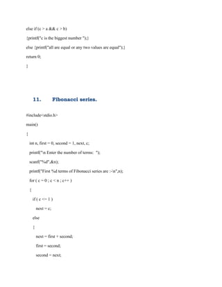 C Programming Exam problems & Solution by sazzad hossain