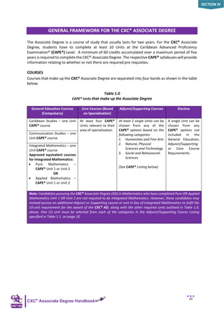 CXC-AD Associate Degree Handbook (Revised) | PDF