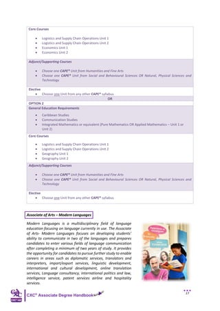 CXC-AD Associate Degree Handbook (Revised) | PDF