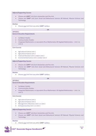 CXC-AD Associate Degree Handbook (Revised) | PDF